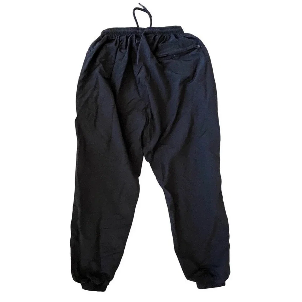 Swishy Pants Black Athletic Joggers Mesh Knee Track Pants Mens Small